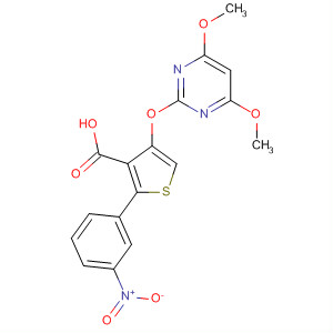 139414-46-3  3-Thiophenecarboxylic acid,4-[(4,6-dimethoxy-2-pyrimidinyl)oxy]-2-(3-nitrophenyl)-