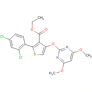 139414-50-9  3-Thiophenecarboxylic acid,2-(2,4-dichlorophenyl)-4-[(4,6-dimethoxy-2-pyrimidinyl)oxy]-, ethyl ester