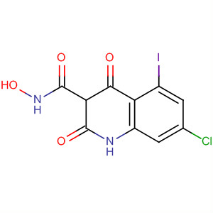 139422-01-8  3-Quinolinecarboxamide,7-chloro-1,2,3,4-tetrahydro-N-hydroxy-5-iodo-2,4-dioxo-