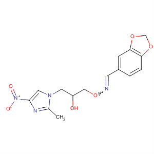 139436-01-4  1,3-Benzodioxole-5-carboxaldehyde,O-[2-hydroxy-3-(2-methyl-4-nitro-1H-imidazol-1-yl)propyl]oxime
