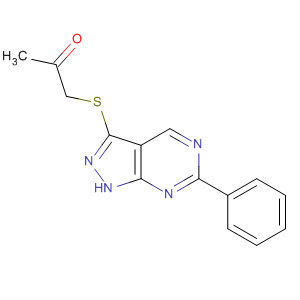 139438-52-1  2-Propanone, 1-[(6-phenyl-1H-pyrazolo[3,4-d]pyrimidin-3-yl)thio]-