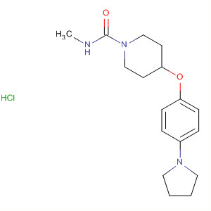 138226-57-0  1-Piperidinecarboxamide, N-methyl-4-[4-(1-pyrrolidinyl)phenoxy]-,monohydrochloride