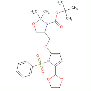 138372-17-5  3-Oxazolidinecarboxylic acid,4-[[5-(1,3-dioxolan-2-yl)-1-(phenylsulfonyl)-1H-pyrrol-2-yl]hydroxymethyl]-2,2-dimethyl-, 1,1-dimethylethyl ester