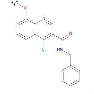 138586-28-4  3-Quinolinecarboxamide, 4-chloro-8-methoxy-N-(phenylmethyl)-