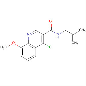 138586-33-1  3-Quinolinecarboxamide, 4-chloro-8-methoxy-N-(2-methyl-2-propenyl)-