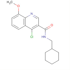 138586-35-3  3-Quinolinecarboxamide, 4-chloro-N-(cyclohexylmethyl)-8-methoxy-