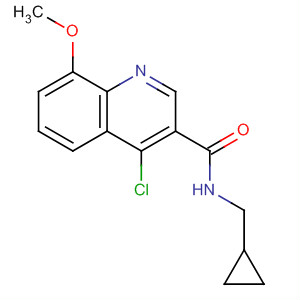 138586-36-4  3-Quinolinecarboxamide, 4-chloro-N-(cyclopropylmethyl)-8-methoxy-