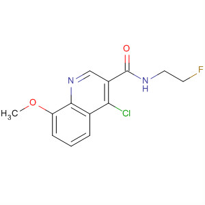 138586-38-6  3-Quinolinecarboxamide, 4-chloro-N-(2-fluoroethyl)-8-methoxy-