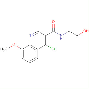138586-40-0  3-Quinolinecarboxamide, 4-chloro-N-(2-hydroxyethyl)-8-methoxy-