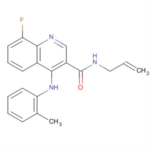 138586-55-7  3-Quinolinecarboxamide,8-fluoro-4-[(2-methylphenyl)amino]-N-2-propenyl-