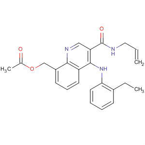 138586-98-8  3-Quinolinecarboxamide,8-[(acetyloxy)methyl]-4-[(2-ethylphenyl)amino]-N-2-propenyl-