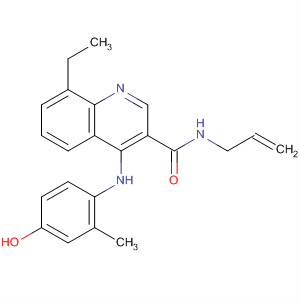 138587-11-8  3-Quinolinecarboxamide,8-ethyl-4-[(4-hydroxy-2-methylphenyl)amino]-N-2-propenyl-