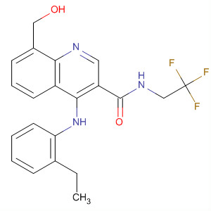 138587-46-9  3-Quinolinecarboxamide,4-[(2-ethylphenyl)amino]-8-(hydroxymethyl)-N-(2,2,2-trifluoroethyl)-