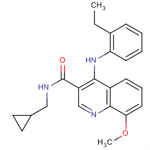 138587-47-0  3-Quinolinecarboxamide,N-(cyclopropylmethyl)-4-[(2-ethylphenyl)amino]-8-methoxy-