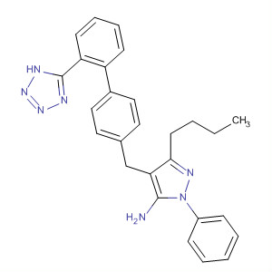 138718-05-5  1H-Pyrazol-5-amine,3-butyl-1-phenyl-4-[[2'-(1H-tetrazol-5-yl)[1,1'-biphenyl]-4-yl]methyl]-