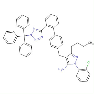 138733-60-5  1H-Pyrazol-5-amine,3-butyl-1-(2-chlorophenyl)-4-[[2'-[2-(triphenylmethyl)-2H-tetrazol-5-yl][1,1'-biphenyl]-4-yl]methyl]-