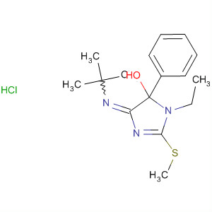 138877-86-8  1H-Imidazol-5-ol,4-[(1,1-dimethylethyl)imino]-1-ethyl-4,5-dihydro-2-(methylthio)-5-phenyl-,monohydrochloride