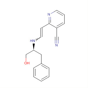 138921-62-7  3-Pyridinecarbonitrile,2-[2-[[(1S)-1-(hydroxymethyl)-2-phenylethyl]amino]ethenyl]-
