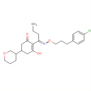 138974-47-7  2-Cyclohexen-1-one,2-[1-[[3-(4-chlorophenyl)propoxy]imino]butyl]-3-hydroxy-5-(tetrahydro-2H-pyran-3-yl)-