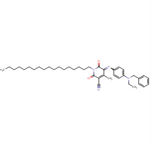 138989-75-0  3-Pyridinecarbonitrile,5-[[4-[ethyl(phenylmethyl)amino]phenyl]imino]-1,2,5,6-tetrahydro-4-methyl-1-octadecyl-2,6-dioxo-