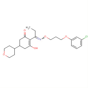 139002-05-4  2-Cyclohexen-1-one,2-[1-[[3-(3-chlorophenoxy)propoxy]imino]propyl]-3-hydroxy-5-(tetrahydro-2H-pyran-4-yl)-