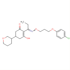 139002-09-8  2-Cyclohexen-1-one,2-[1-[[3-(4-chlorophenoxy)propoxy]imino]propyl]-3-hydroxy-5-(tetrahydro-2H-pyran-3-yl)-
