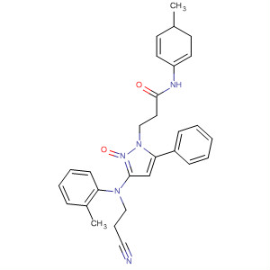 139032-68-1  1H-Pyrazole-1-propanamide,3-[(2-cyanoethyl)(2-methylphenyl)amino]-4,5-dihydro-N-(4-methylphenyl)-b-oxo-5-phenyl-