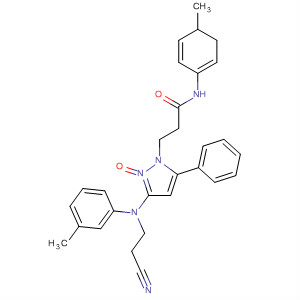 139032-78-3  1H-Pyrazole-1-propanamide,3-[(2-cyanoethyl)(3-methylphenyl)amino]-4,5-dihydro-N-(4-methylphenyl)-b-oxo-5-phenyl-