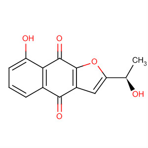 139067-69-9  Naphtho[2,3-b]furan-4,9-dione, 8-hydroxy-2-(1-hydroxyethyl)-, (R)-
