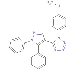 139094-34-1  1H-Tetrazole, 5-(1,5-diphenyl-1H-pyrazol-4-yl)-1-(4-methoxyphenyl)-