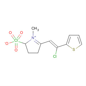 139123-91-4  2H-Pyrrolium, 5-[2-chloro-2-(2-thienyl)ethenyl]-3,4-dihydro-1-methyl-,(Z)-, perchlorate