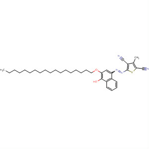 139127-92-7  2,4-Thiophenedicarbonitrile,5-[[4-hydroxy-3-(octadecyloxy)-1-naphthalenyl]azo]-3-methyl-