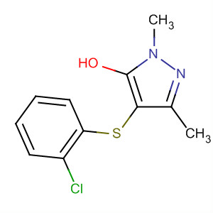 139140-53-7  1H-Pyrazol-5-ol, 4-[(2-chlorophenyl)thio]-1,3-dimethyl-