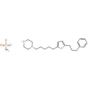 136572-54-8  Morpholine, 4-[5-[5-(3-phenylpropyl)-2-thienyl]pentyl]-, methanesulfonate