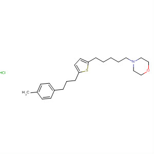 136572-55-9  Morpholine, 4-[5-[5-[3-(4-methylphenyl)propyl]-2-thienyl]pentyl]-,hydrochloride