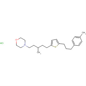 136572-56-0  Morpholine,4-[3-methyl-5-[5-[3-(4-methylphenyl)propyl]-2-thienyl]pentyl]-,hydrochloride