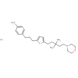 136572-60-6  Morpholine,4-[3,3-dimethyl-5-[5-[3-(4-methylphenyl)propyl]-2-thienyl]pentyl]-,hydrochloride