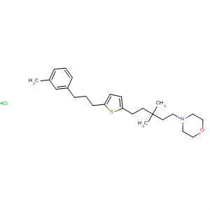 136572-61-7  Morpholine,4-[3,3-dimethyl-5-[5-[3-(3-methylphenyl)propyl]-2-thienyl]pentyl]-,hydrochloride