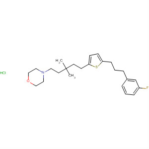 136572-63-9  Morpholine,4-[5-[5-[3-(3-fluorophenyl)propyl]-2-thienyl]-3,3-dimethylpentyl]-,hydrochloride