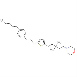 136572-96-8  Morpholine,4-[3,3-dimethyl-5-[5-[3-(4-pentylphenyl)propyl]-2-thienyl]pentyl]-