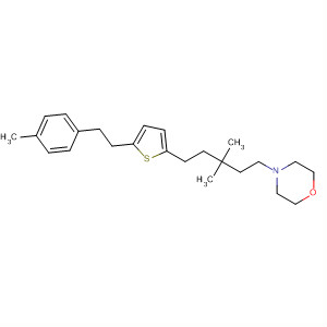 136573-00-7  Morpholine,4-[3,3-dimethyl-5-[5-[2-(4-methylphenyl)ethyl]-2-thienyl]pentyl]-