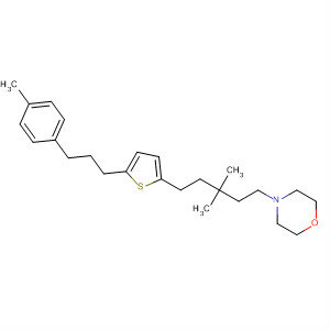 136573-05-2  Morpholine,4-[3,3-dimethyl-5-[5-[3-(4-methylphenyl)propyl]-2-thienyl]pentyl]-