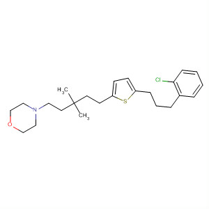 136573-08-5  Morpholine,4-[5-[5-[3-(2-chlorophenyl)propyl]-2-thienyl]-3,3-dimethylpentyl]-