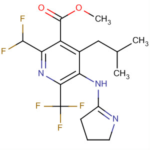 136713-13-8  3-Pyridinecarboxylic acid,2-(difluoromethyl)-5-[(3,4-dihydro-2H-pyrrol-5-yl)amino]-4-(2-methylpropyl)-6-(trifluoromethyl)-, methyl ester