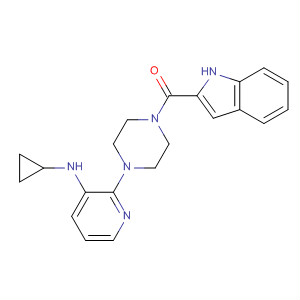 136817-14-6  Piperazine,1-[3-(cyclopropylamino)-2-pyridinyl]-4-(1H-indol-2-ylcarbonyl)-