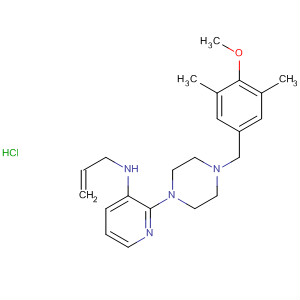 136817-69-1  3-Pyridinamine,2-[4-[(4-methoxy-3,5-dimethylphenyl)methyl]-1-piperazinyl]-N-2-propenyl-, monohydrochloride