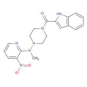 136818-93-4  1-Piperazinamine,4-(1H-indol-2-ylcarbonyl)-N-methyl-N-(3-nitro-2-pyridinyl)-