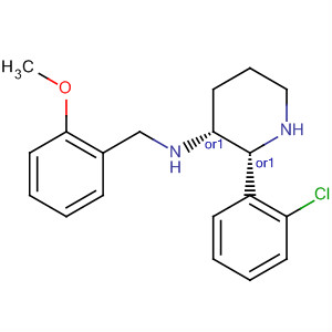 136871-27-7  3-Piperidinamine, 2-(2-chlorophenyl)-N-[(2-methoxyphenyl)methyl]-,(2R,3R)-rel-