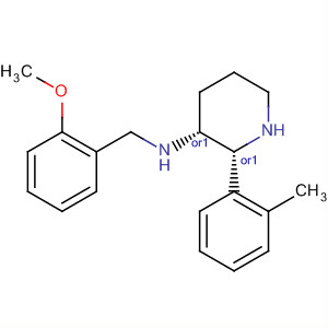 136871-28-8  3-Piperidinamine, N-[(2-methoxyphenyl)methyl]-2-(2-methylphenyl)-,(2R,3R)-rel-