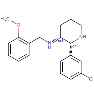 136871-31-3  3-Piperidinamine, 2-(3-chlorophenyl)-N-[(2-methoxyphenyl)methyl]-,(2R,3R)-rel-